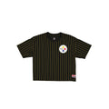 Pittsburgh Steelers Throwback Women's Cropped Pinstripe T-Shirt