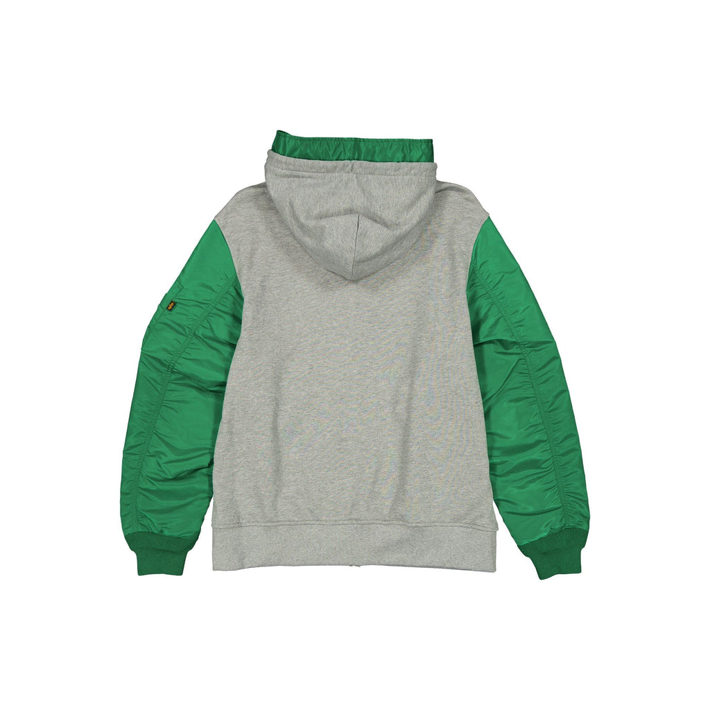 Alpha Industries x Boston Celtics Gray MA-1 Full Zip Fleece Jacket