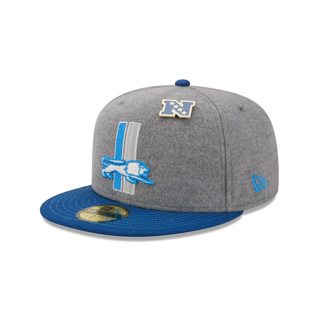 Detroit Lions Heather Gray Wool 59FIFTY Fitted Hat