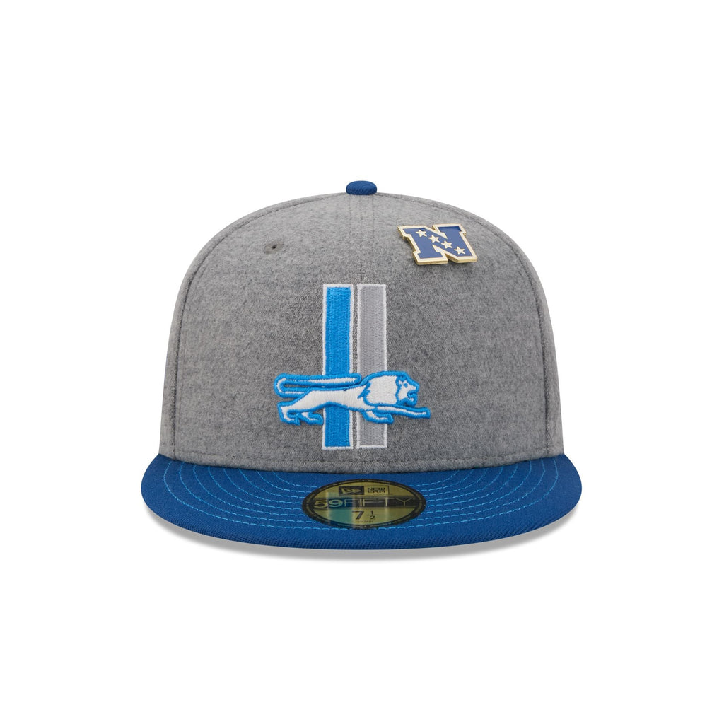 Detroit Lions Heather Gray Wool 59FIFTY Fitted Hat