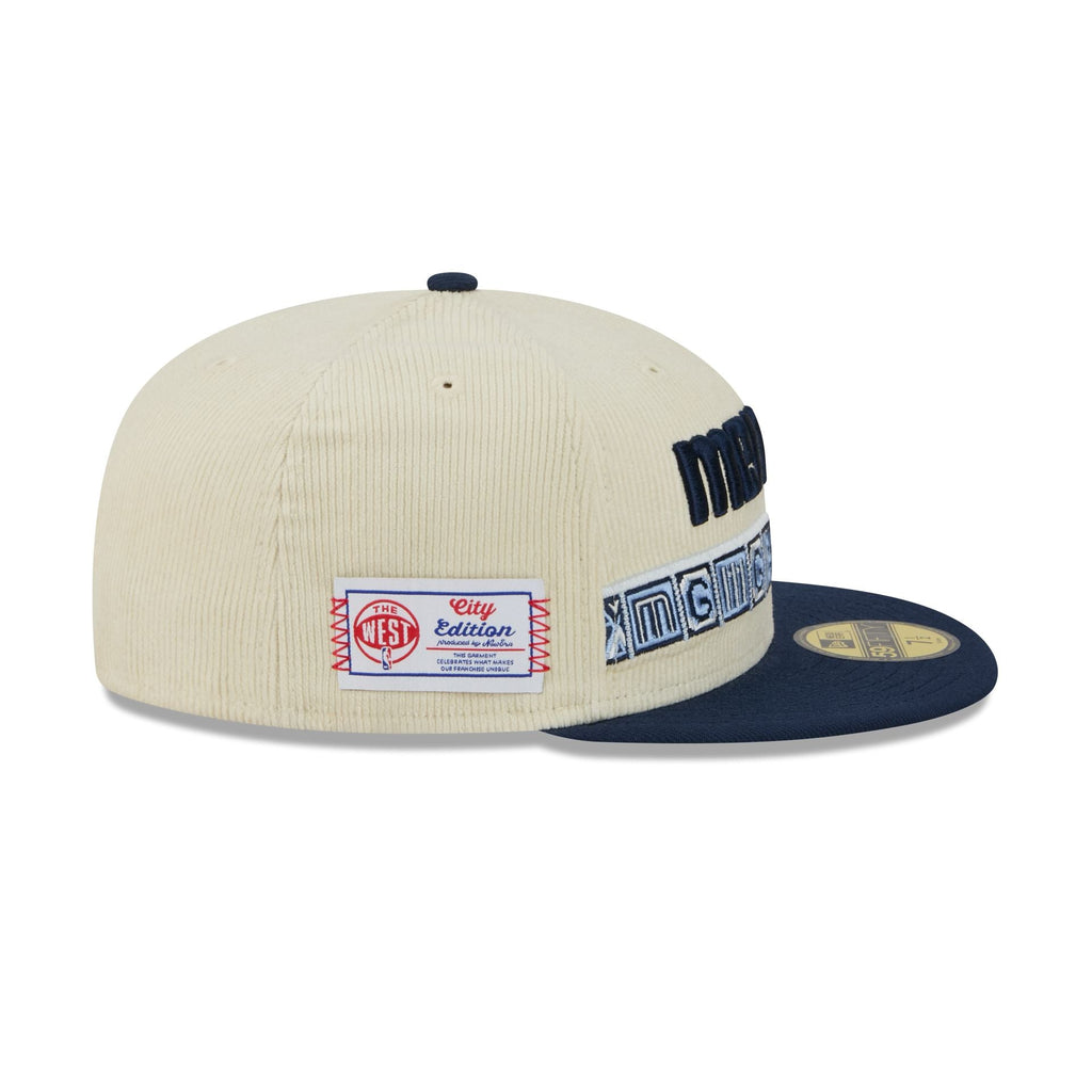 Memphis Grizzlies 2025 City Edition Chrome White Corduroy 59FIFTY Fitted Hat