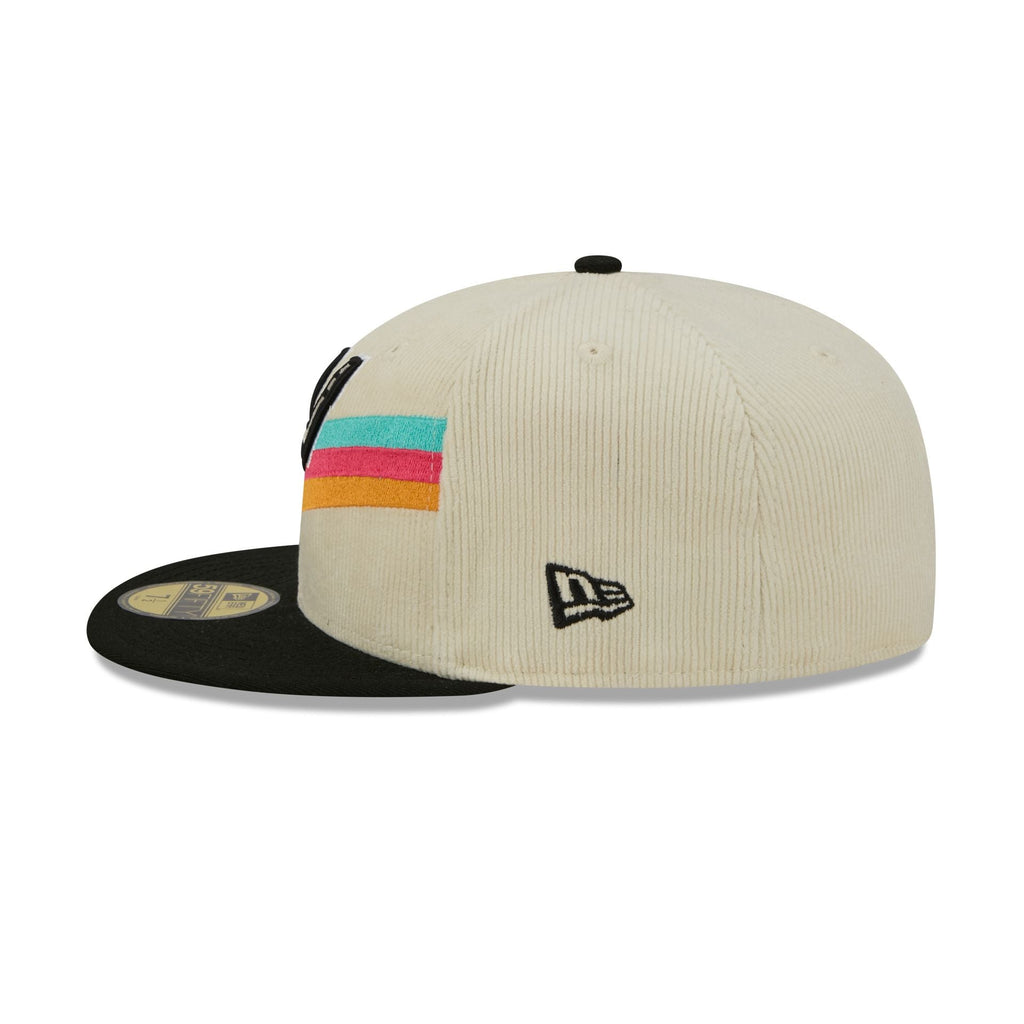 San Antonio Spurs 2025 City Edition Chrome White Corduroy 59FIFTY Fitted Hat