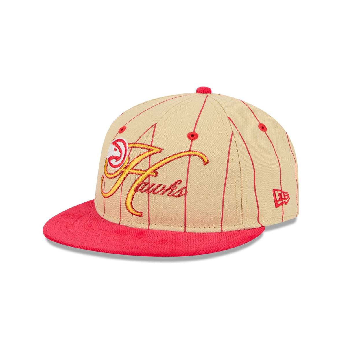 Atlanta Hawks Pinstripe Script Retro Crown 9FIFTY Adjustable Hat