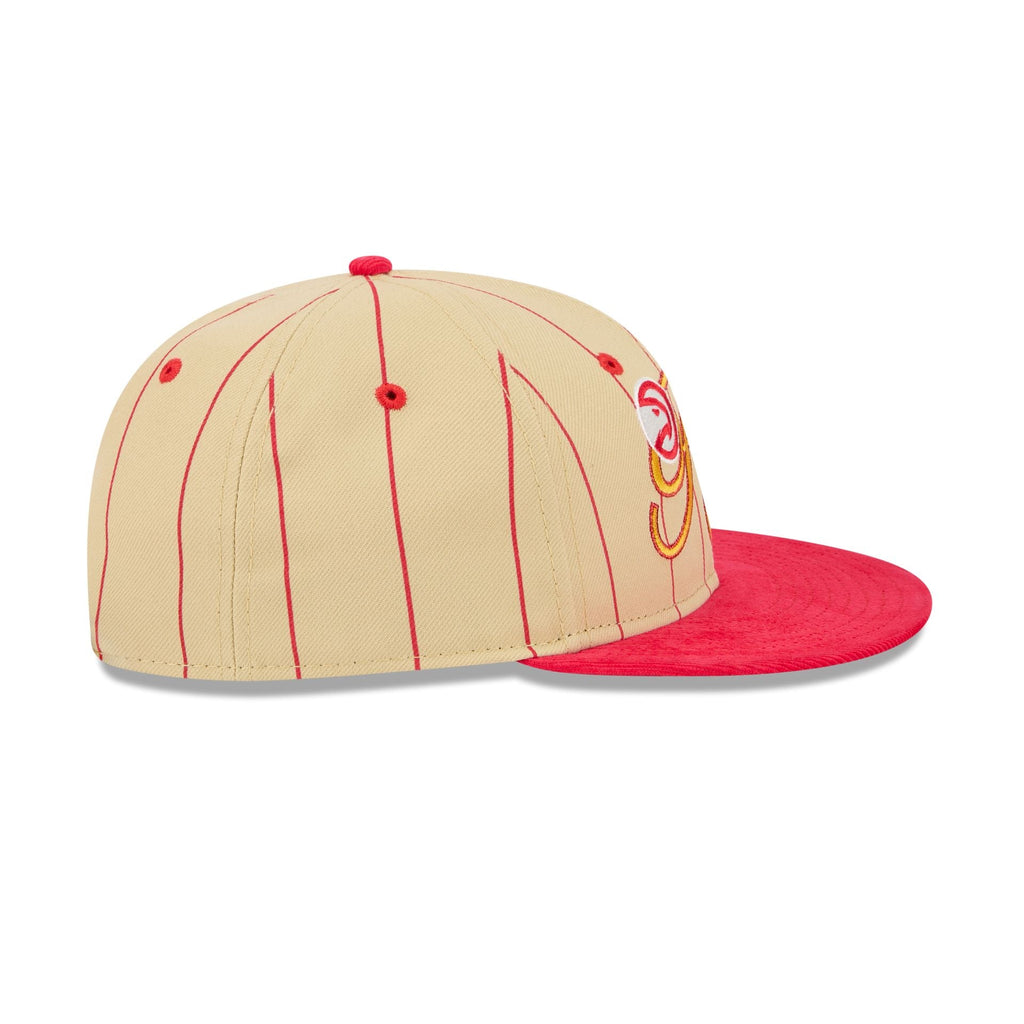 Atlanta Hawks Pinstripe Script Retro Crown 9FIFTY Adjustable Hat