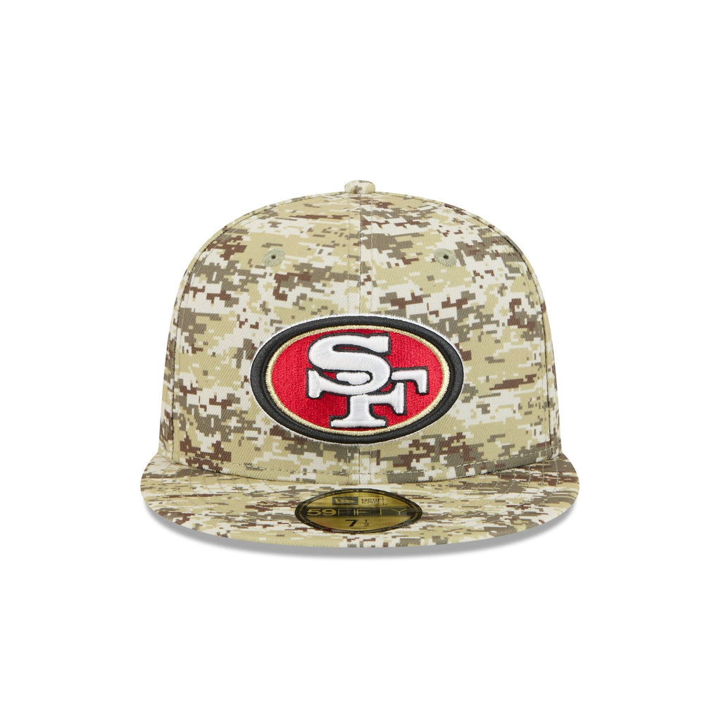 San Francisco 49ers 2025 Salute to Service Fan Gear 59FIFTY Fitted Hat