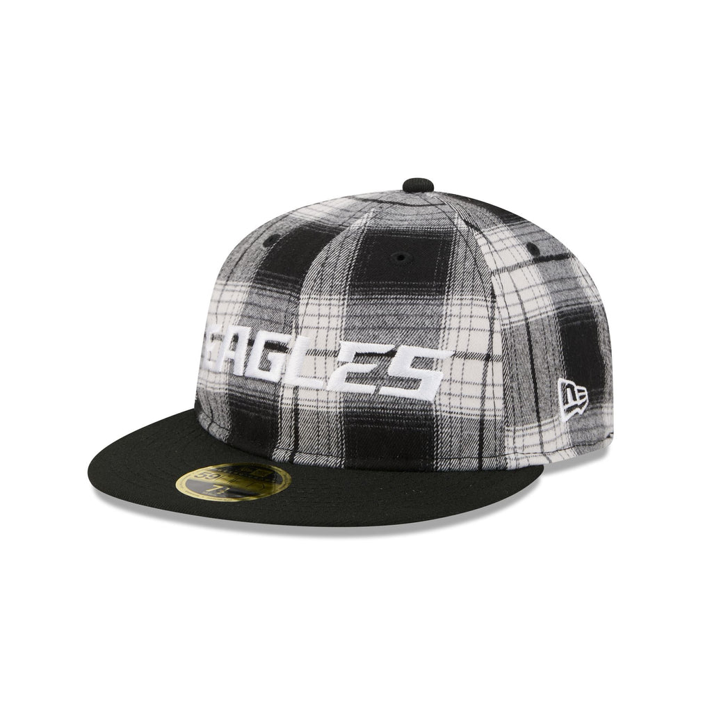 Philadelphia Eagles Grunge Plaid Retro Crown 59FIFTY Fitted Hat