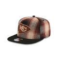 Kansas City Chiefs Grunge Plaid 9FIFTY A-Frame Adjustable Hat