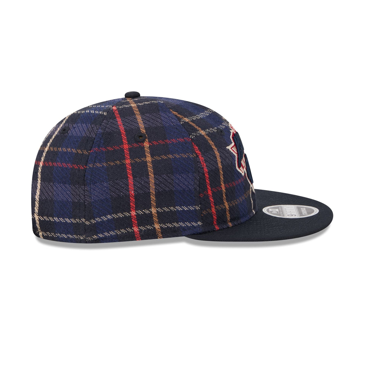 New York Knicks Grunge Plaid Retro Crown 9FIFTY Adjustable Hat