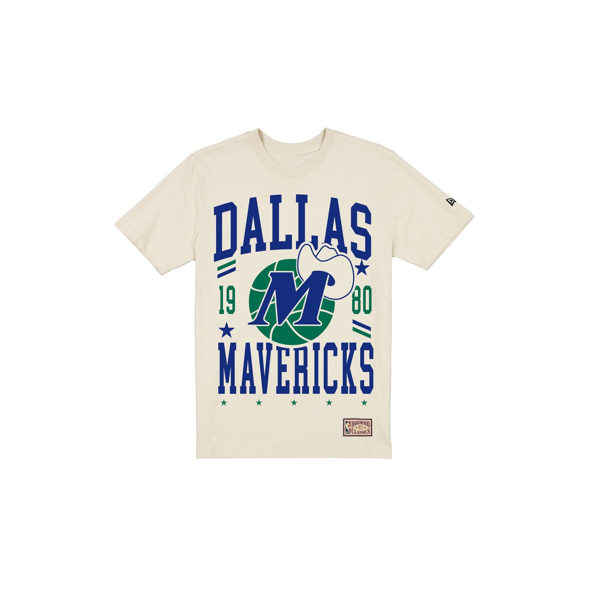 Dallas Mavericks 1980-2000 Hardwood Classics Chrome White T-Shirt