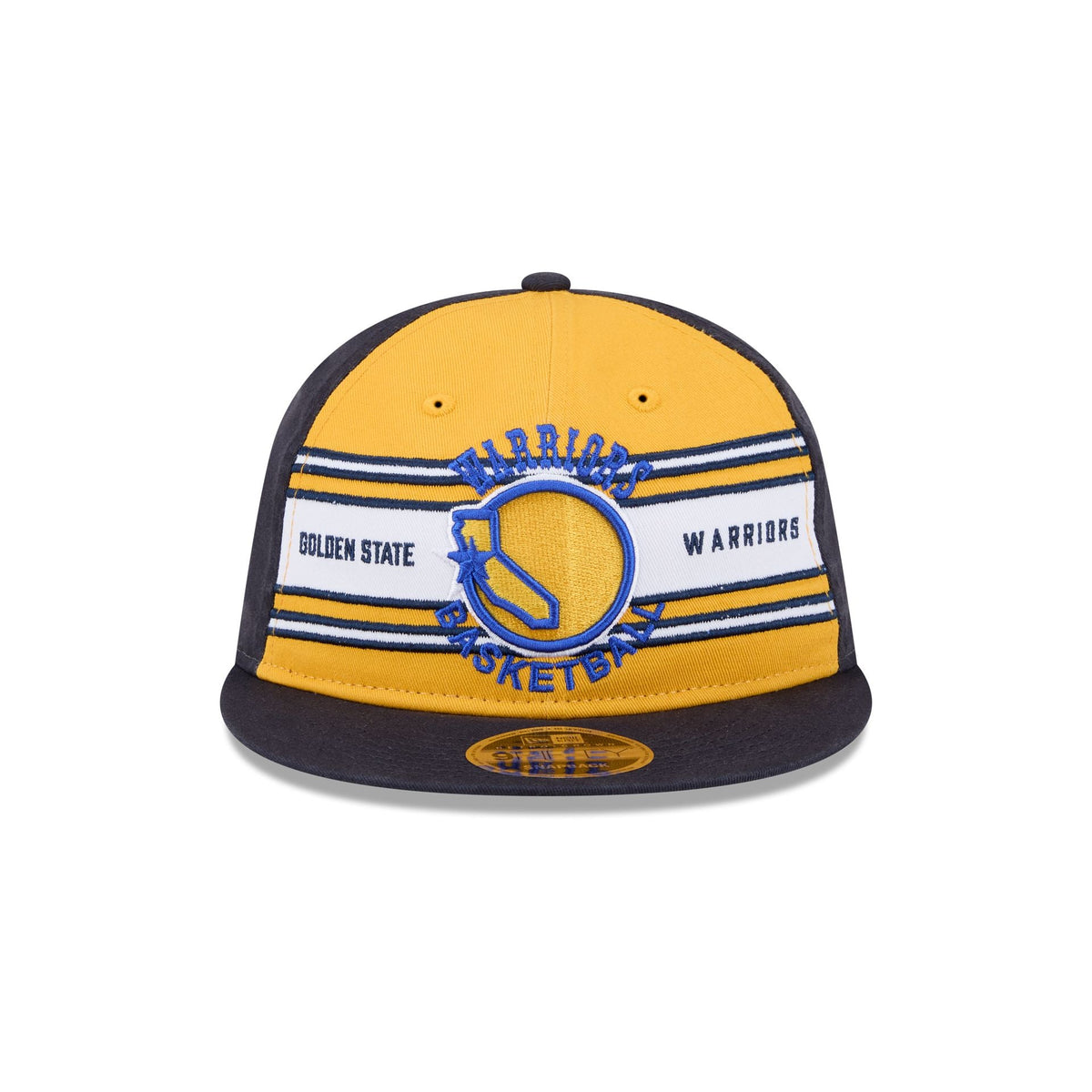 Golden State Warriors Team Stripes Retro Crown 9FIFTY Snapback Hat