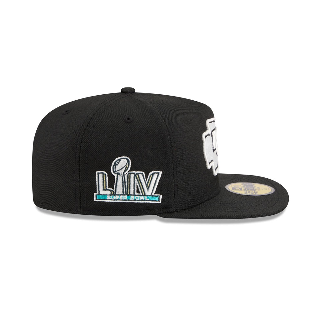 Just Caps Chiseled Logo Kansas City Chiefs 59FIFTY A-Frame Fitted Hat