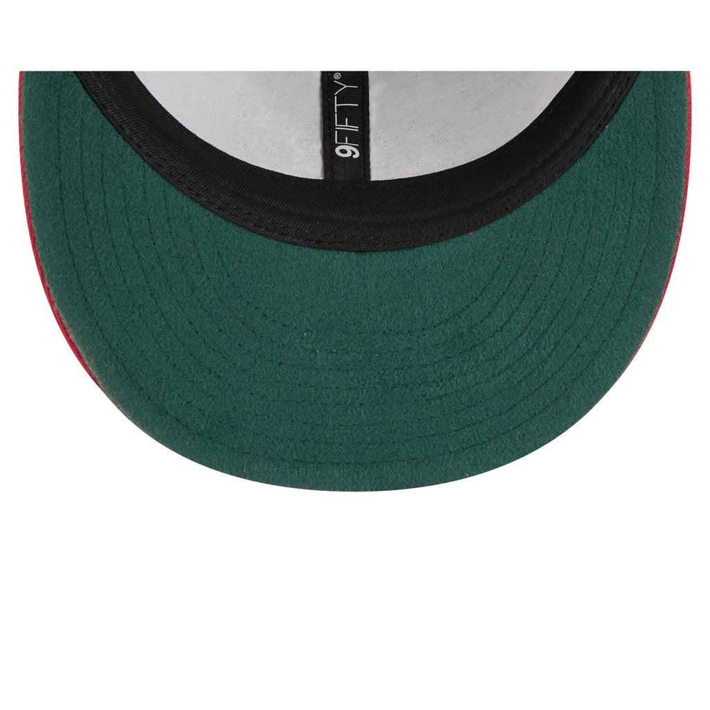 Miami Heat Chainstitch Script Retro Crown 9FIFTY Snapback Hat