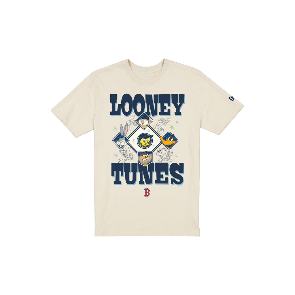 Boston Red Sox Looney Tunes Diamond Chrome White T-Shirt