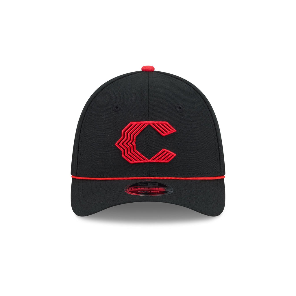 Cincinnati Reds 2026 City Connect Black 39THIRTY M-Crown Stretch Fit Hat