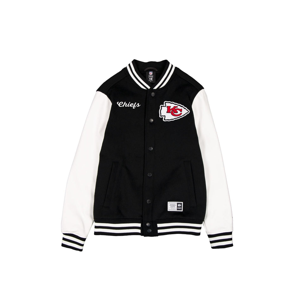 Kansas City Chiefs Black & White Varsity Jacket