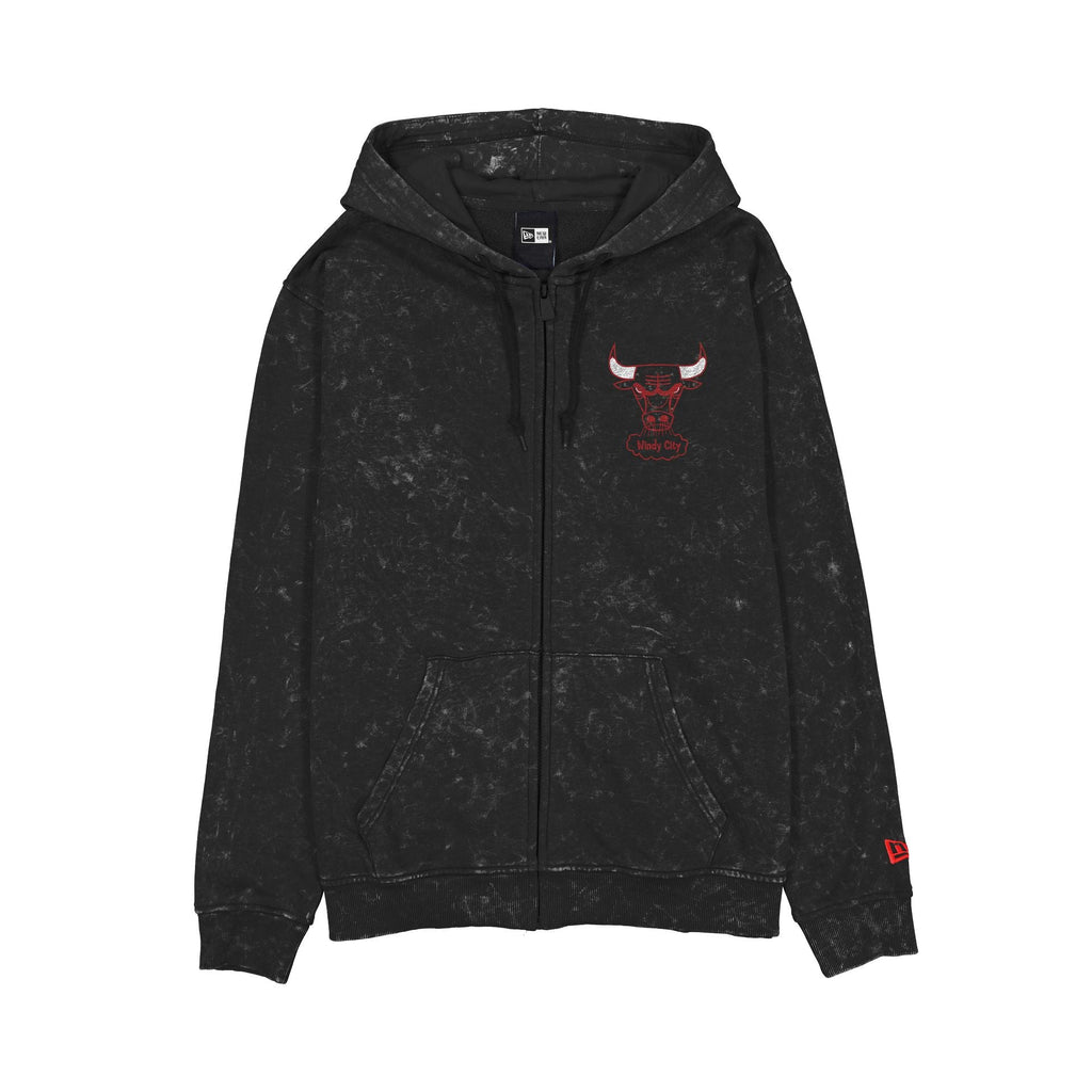 Chicago Bulls Washed Graphic Full-Zip Hoodie