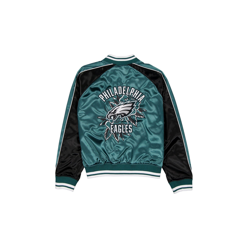 Philadelphia Eagles Women's Floral Satin Varsity Jacket