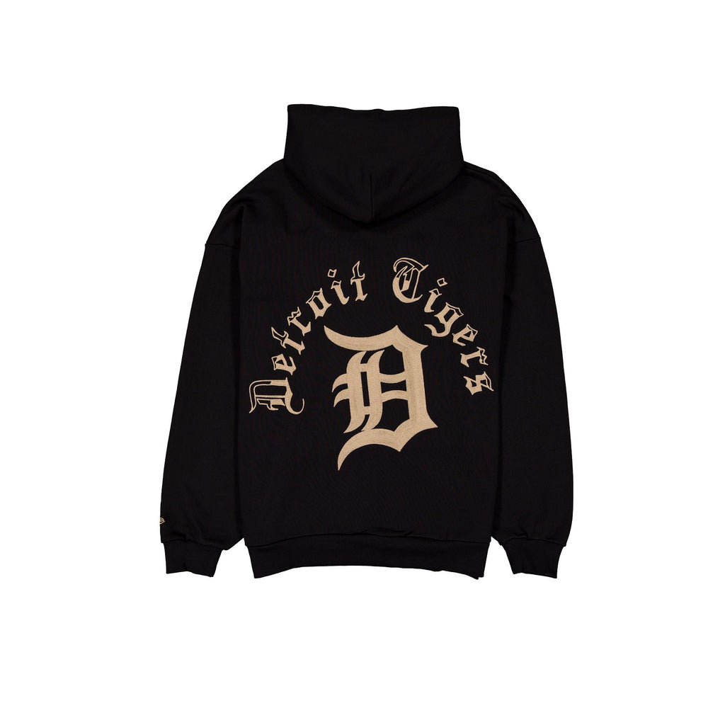 Detroit Tigers Gothic Lettering Black Hoodie