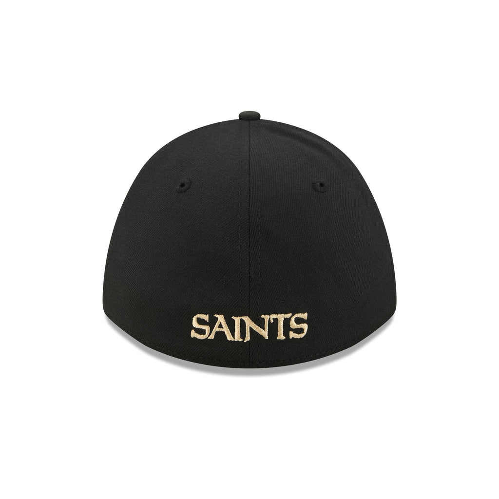 New Orleans Saints Poly 39THIRTY M-Crown A-Frame Stretch Fit Hat