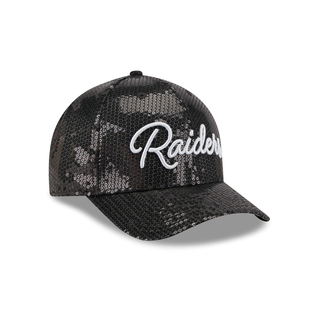 Las Vegas Raiders Sequin Script Women's 9FORTY M-Crown Snapback Hat