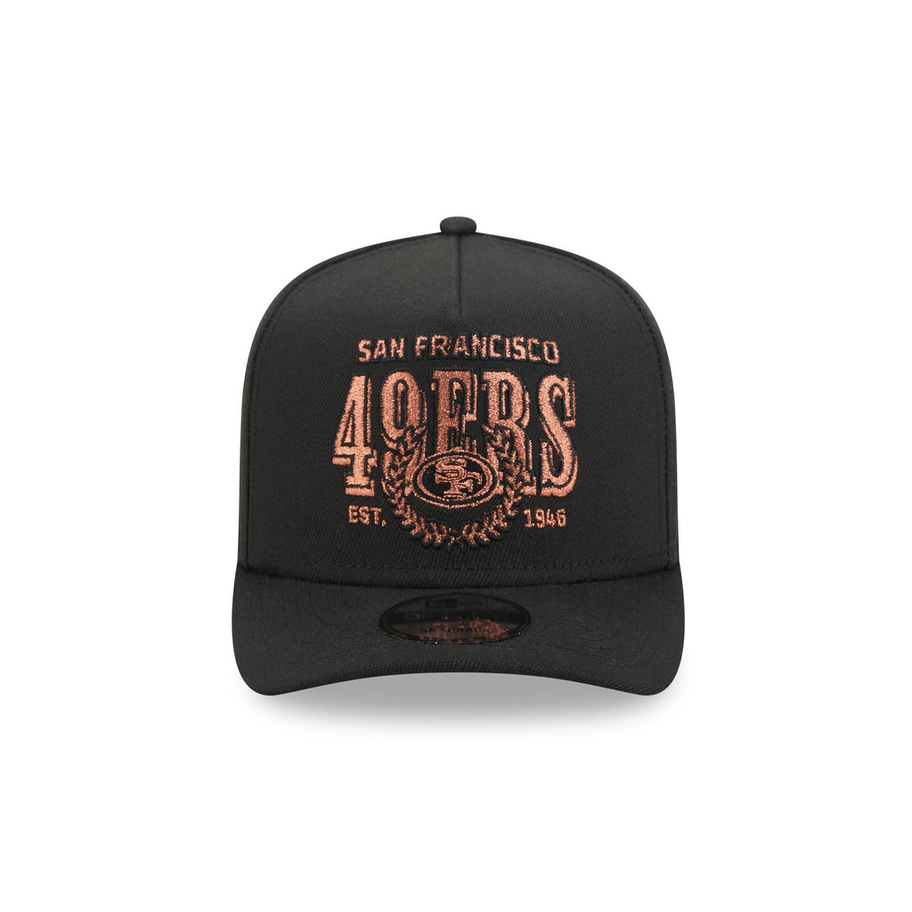 San Francisco 49ers Gold Laurel Black 9FIFTY A-Frame Snapback Hat