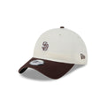 San Diego Padres Mini Logo Chrome White Casual Classic Adjustable Hat