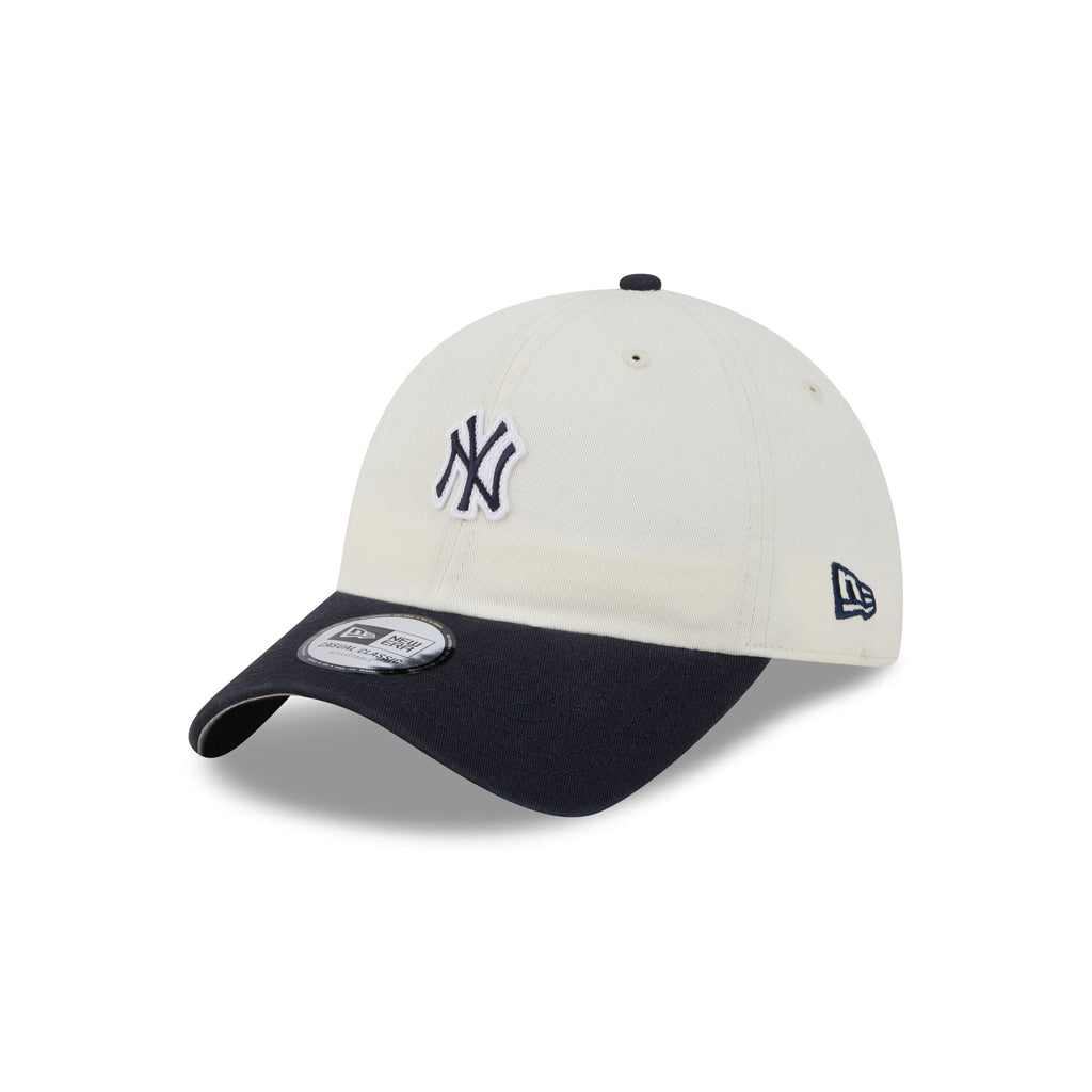 New York Yankees Mini Logo Chrome White Casual Classic Adjustable Hat