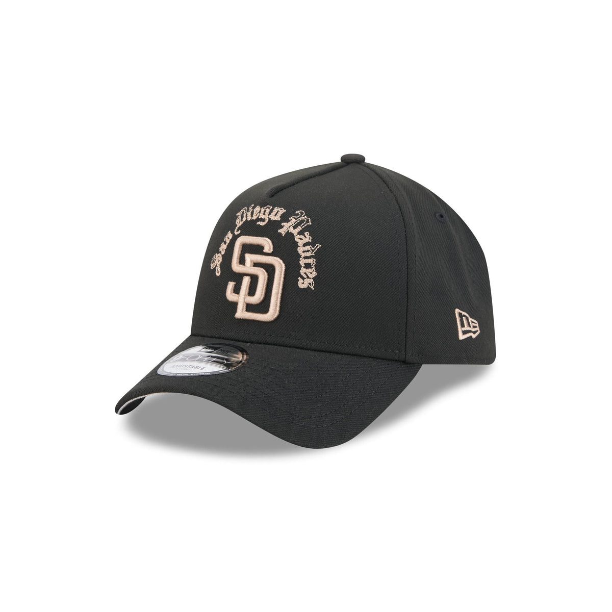 San Diego Padres Gothic Lettering 9FORTY A-Frame Snapback Hat