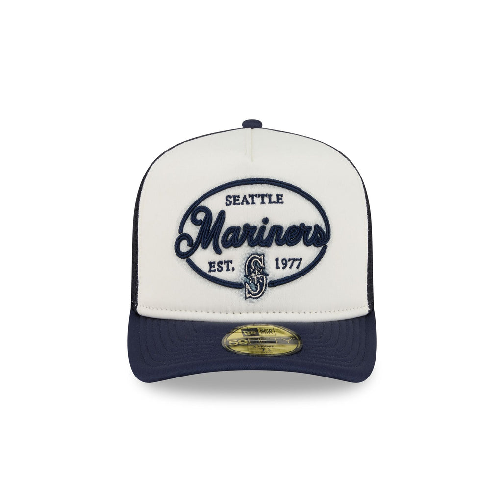 Seattle Mariners Chrome 59FIFTY Fitted Trucker Hat