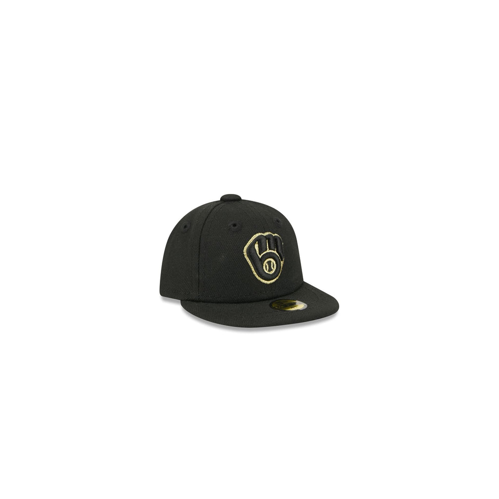 Milwaukee Brewers Gold Logo Mini 59FIFTY Fitted Hat