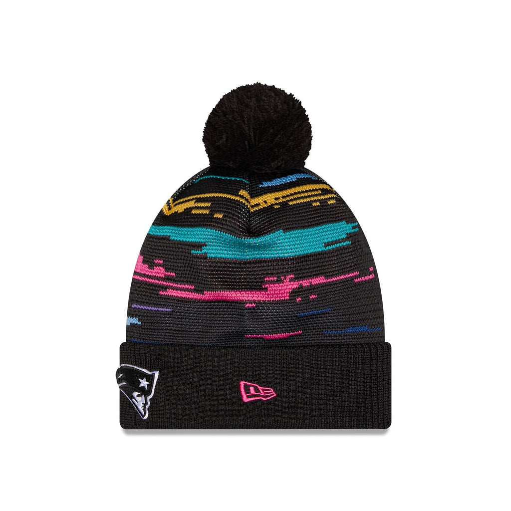 New England Patriots 2026 Crucial Catch Pom Knit Hat