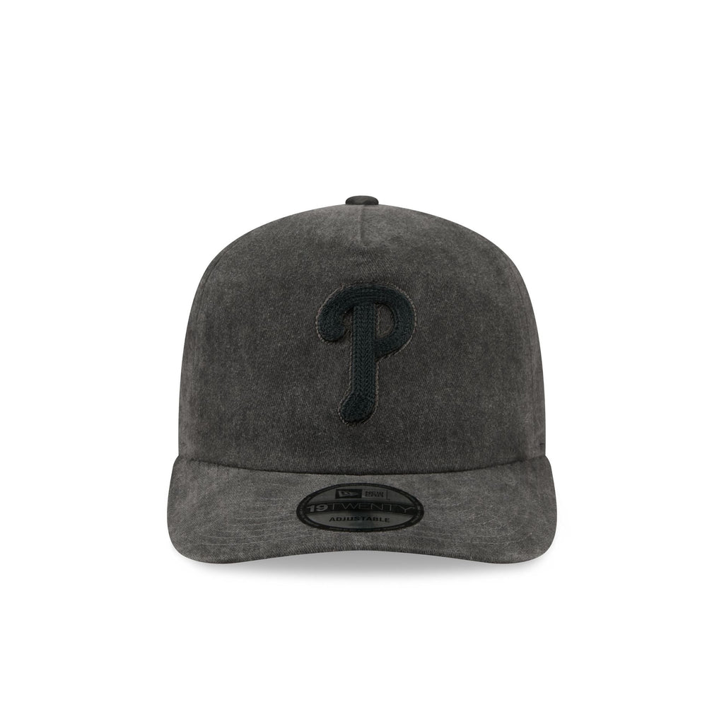 Philadelphia Phillies Black Pigment Dye 19TWENTY Snapback Hat