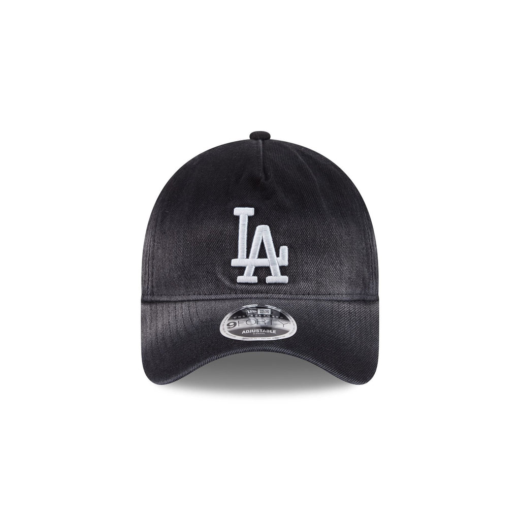 Los Angeles Dodgers Washed Black Denim 9FORTY A-Frame Unstructured Snapback Hat