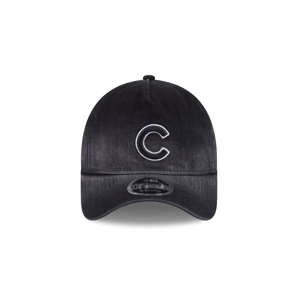 Chicago Cubs Washed Black Denim 9FORTY A-Frame Unstructured Snapback Hat