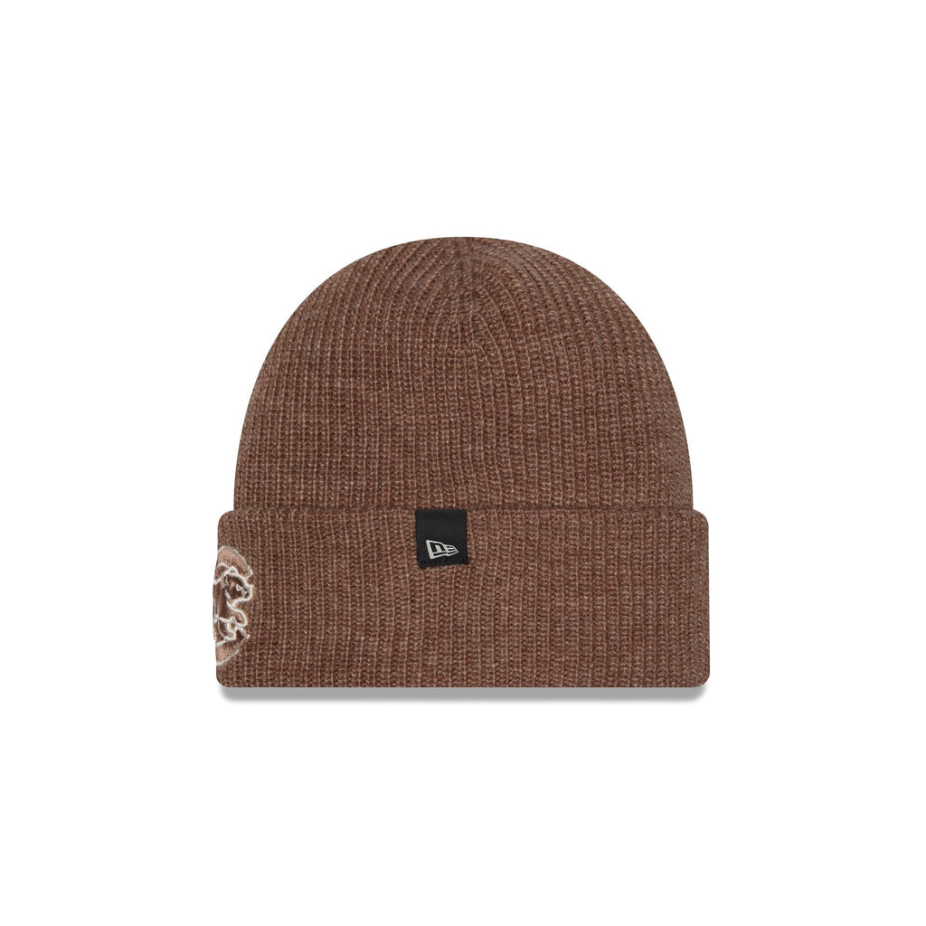 Chicago Cubs Woolen Tan Short Cuff Knit Beanie Hat