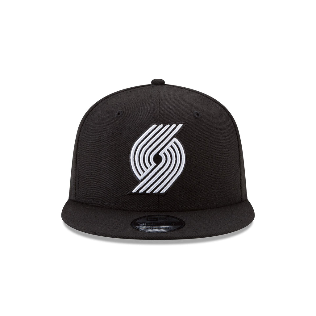 Portland Trail Blazers Basic Black & White 9FIFTY Snapback Hat