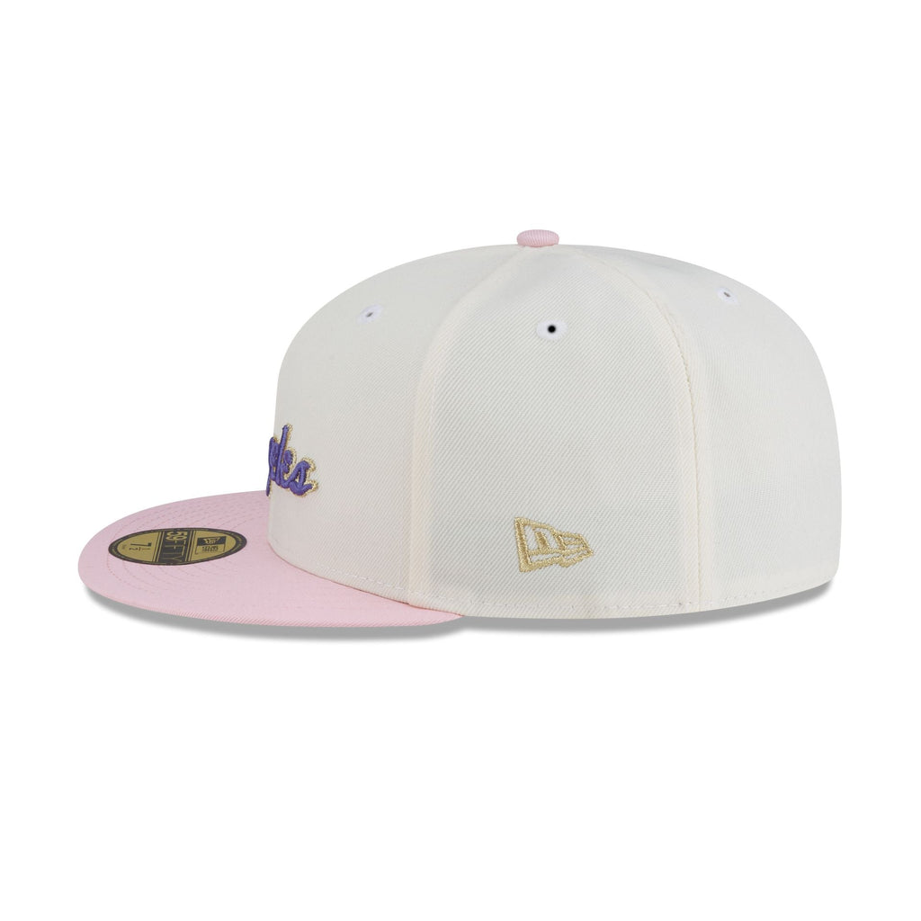 Just Caps Chrome Pink Los Angeles Lakers 59FIFTY Fitted Hat
